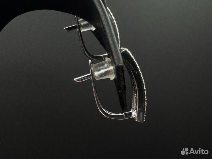 Золотые серьги 585 Бриллианты 1 карат