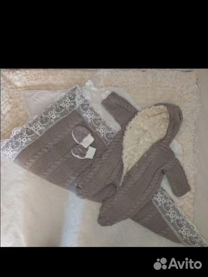 Конверт одеяло на выписку зима