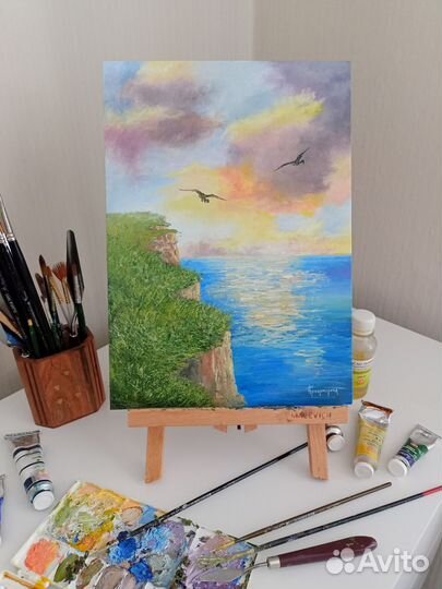 Картина маслом морской пейзаж