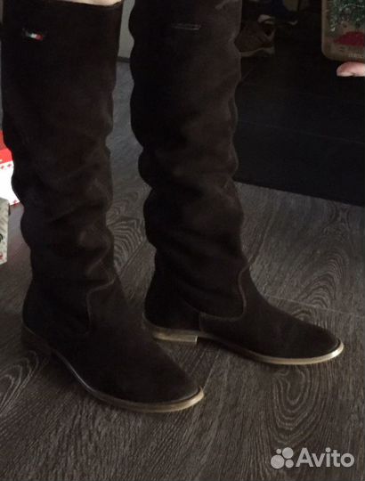 Сапоги замша