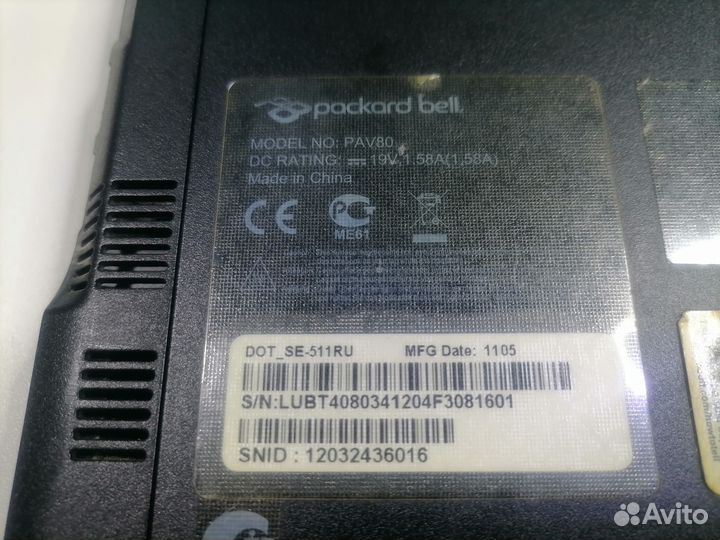 Нетбук packard bell Pav80