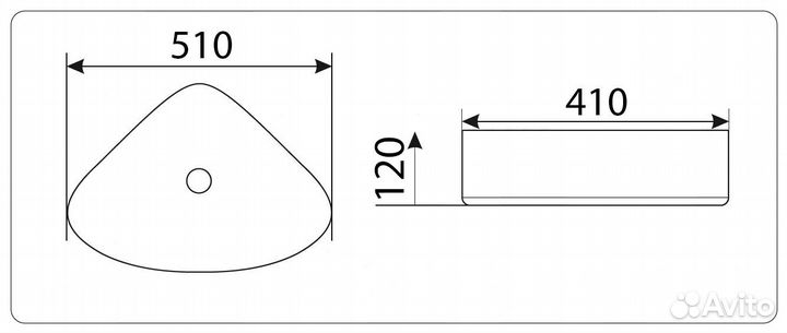 Раковина для ванной CeramaLux MNC 560