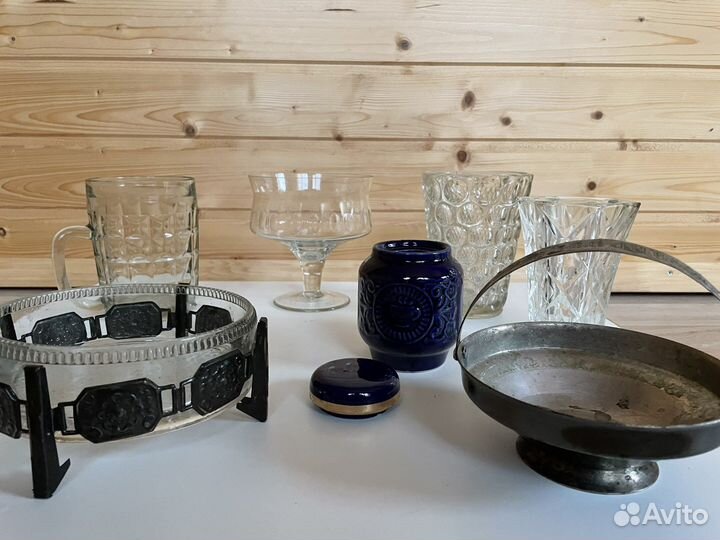 Графин, банки, сахарница, масленка, сифон СССР
