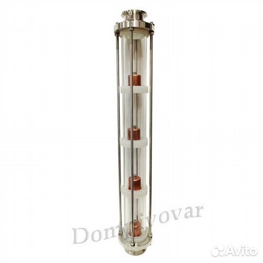 Стеклянная колпачковая колонна 3 дюйма (медь)