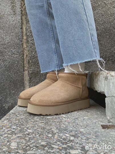 UGG Mini Platform Beige женские (Арт.4352)