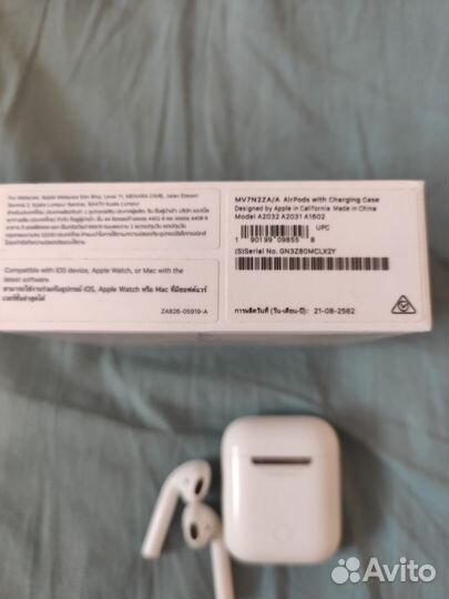 Наушники apple airpods 2 MV7N2ZA/A