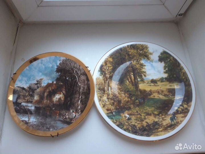 Набор тарелок,вертеп,Англия Винтаж