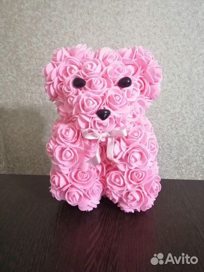 Мишки из роз 23 см