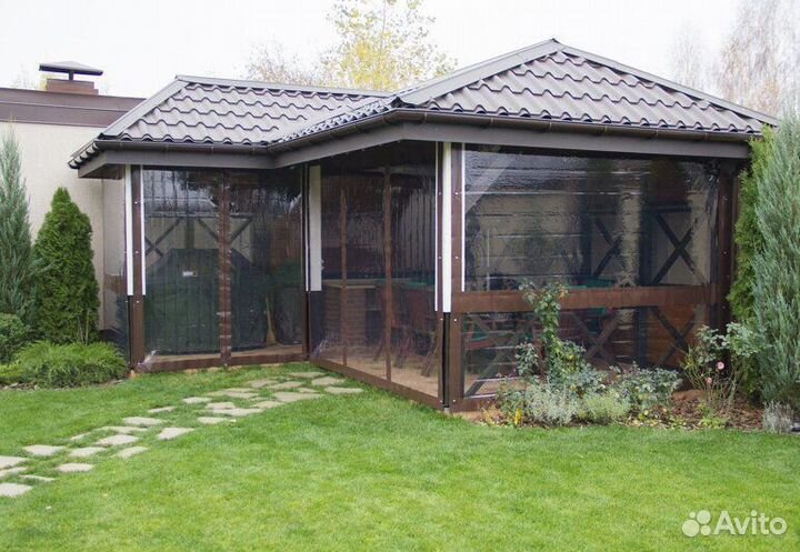 Мягкие окна для беседки