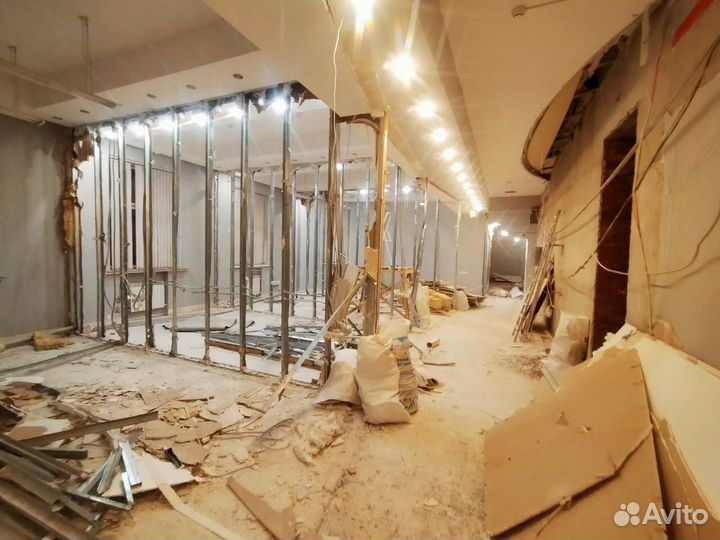 Демонтажные работы снос, лом стен