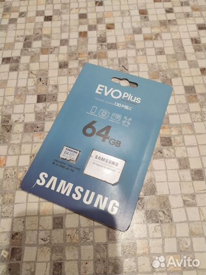 Карта памяти micro-sd Samsung 64 Гб