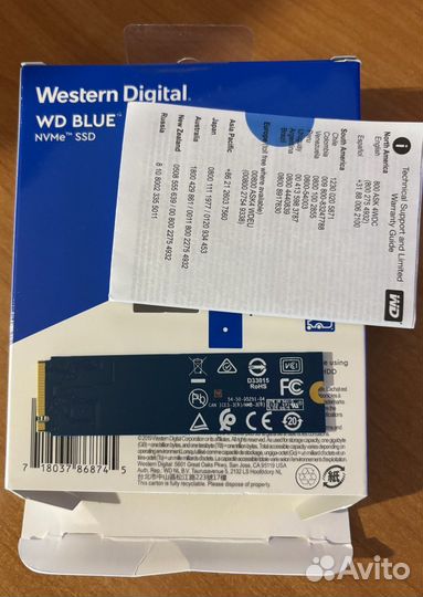 250 гб M.2 NVMe накопитель WD Blue SN550