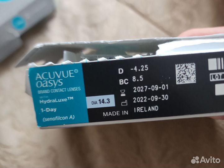 Линзы контактные acuvue oasys 1 day