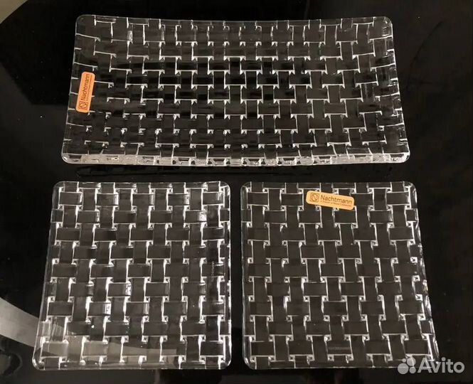 Немецкие хрустальные салатники, блюда 