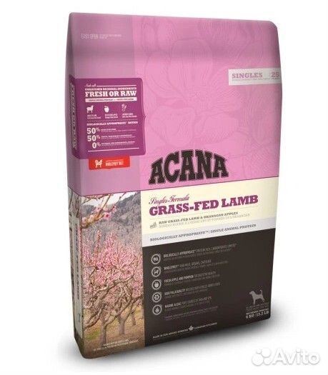 Сухой корм для собак Acana Grass-Fed 11.4 кг Lamb