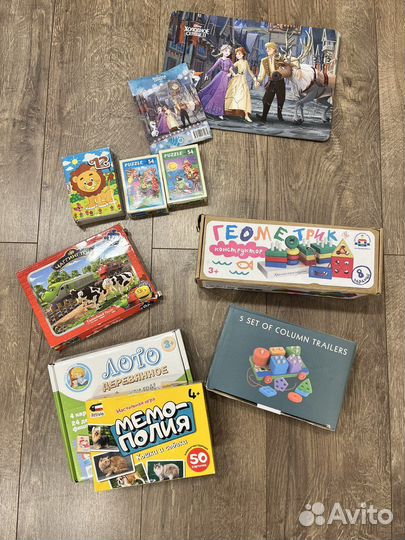 Пазлы, геометрики, настольные игры