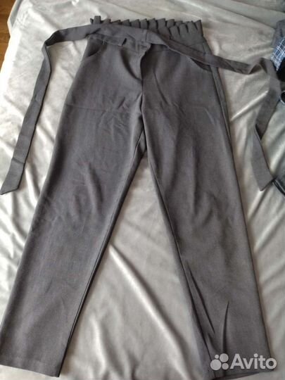 Брюки школьные серые