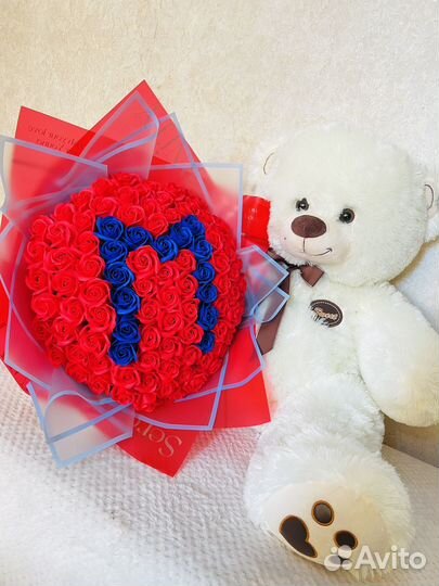 Букеты из мыльных роз