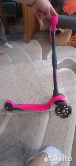 Самокат детский розовый