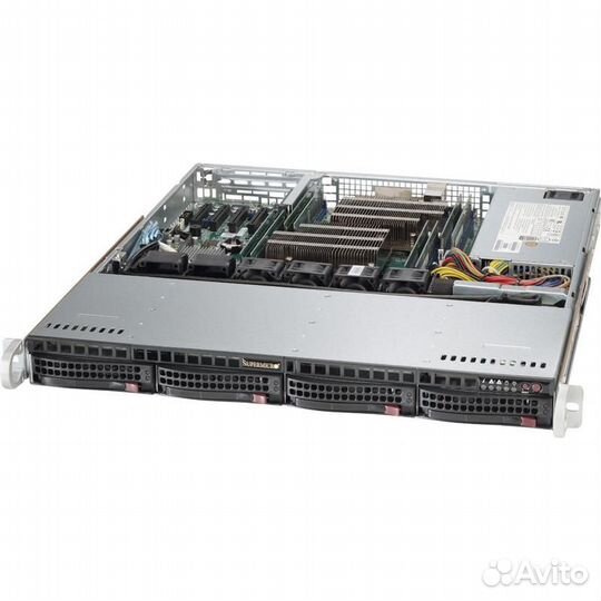 Серверная платформа Supermicro SYS-6018R-MT 1U 2xLGA2011 iC612, 8xDDR4, 4x3.5