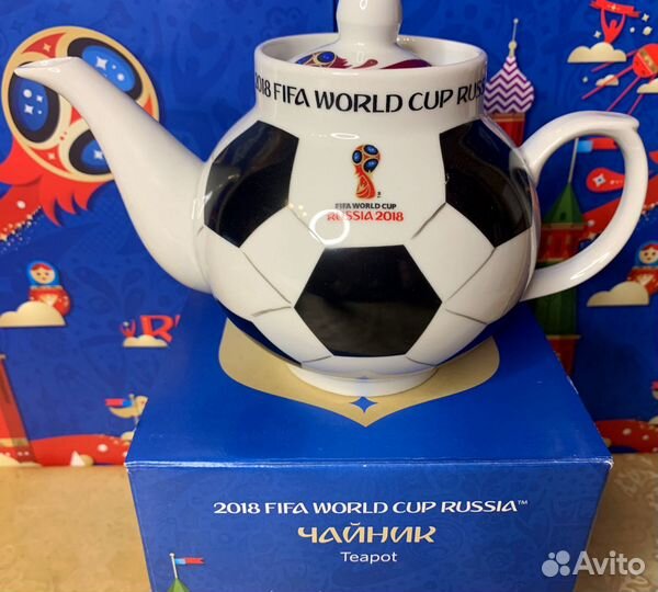 Чайник Мяч (0,7л). Fifa Чм 2018. Дулевский фарфор