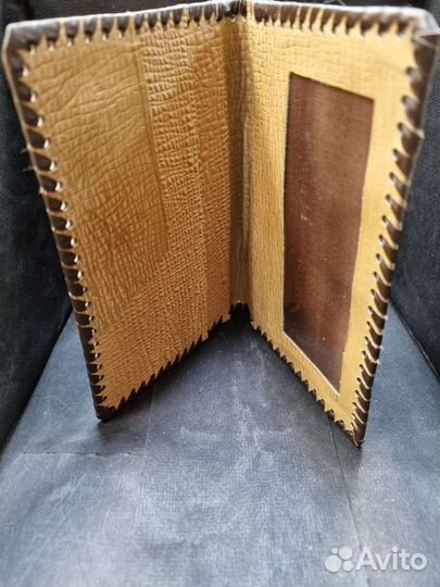 Кожаная обложка для документов, мужская