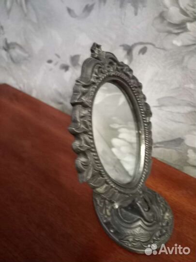 Зеркало настольное СССР Силумин