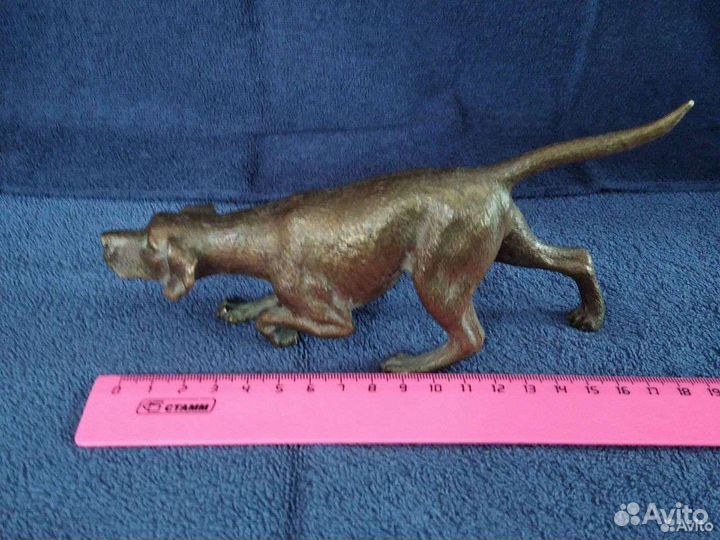 Бронзовая фигурка охотничий собаки до 1917г