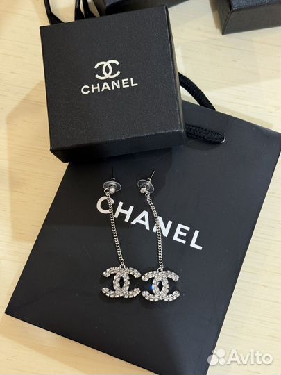 Серьги Chanel, в упаковке