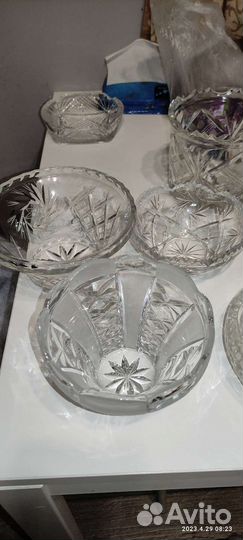 Конфетница хрусталь СССР