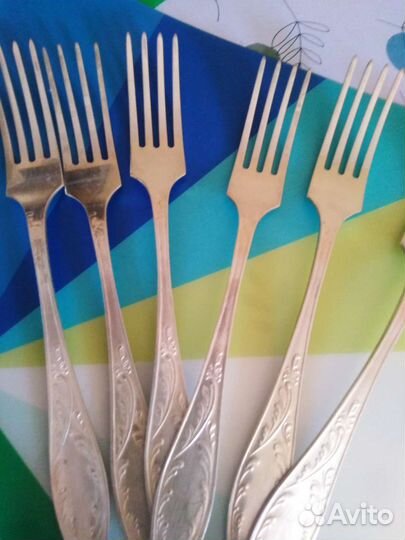 Мельхиоровые ложки вилки