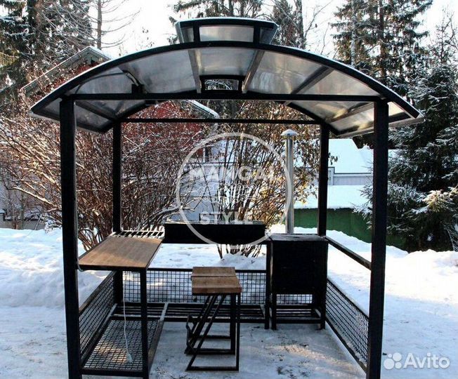 Мангал с крышей