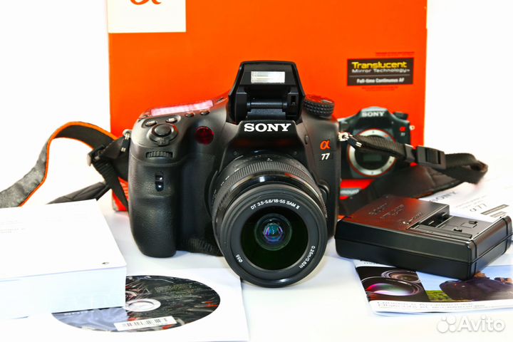 Sony Alpha A77 24.3MP зеркалка Kit DT SAM II