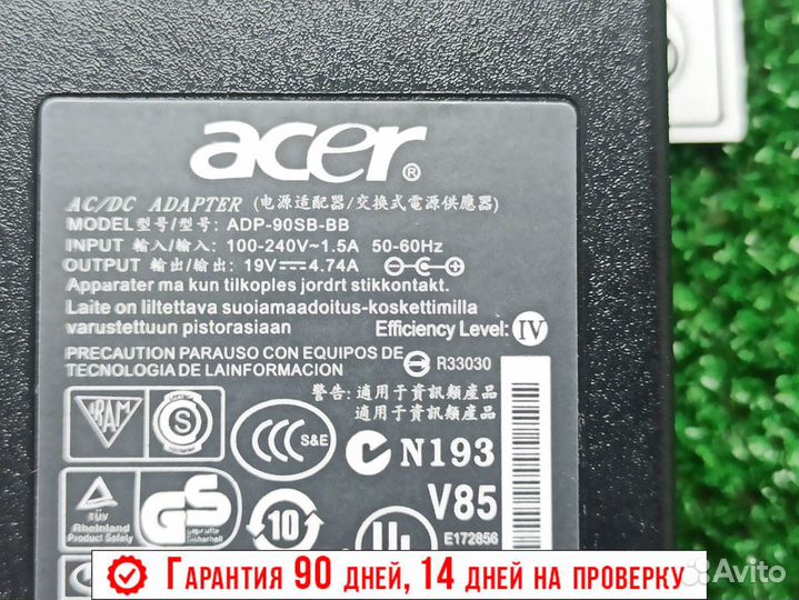 Зарядка блок питания Acer 19V 4.74A (90W) 5.5x1.7м