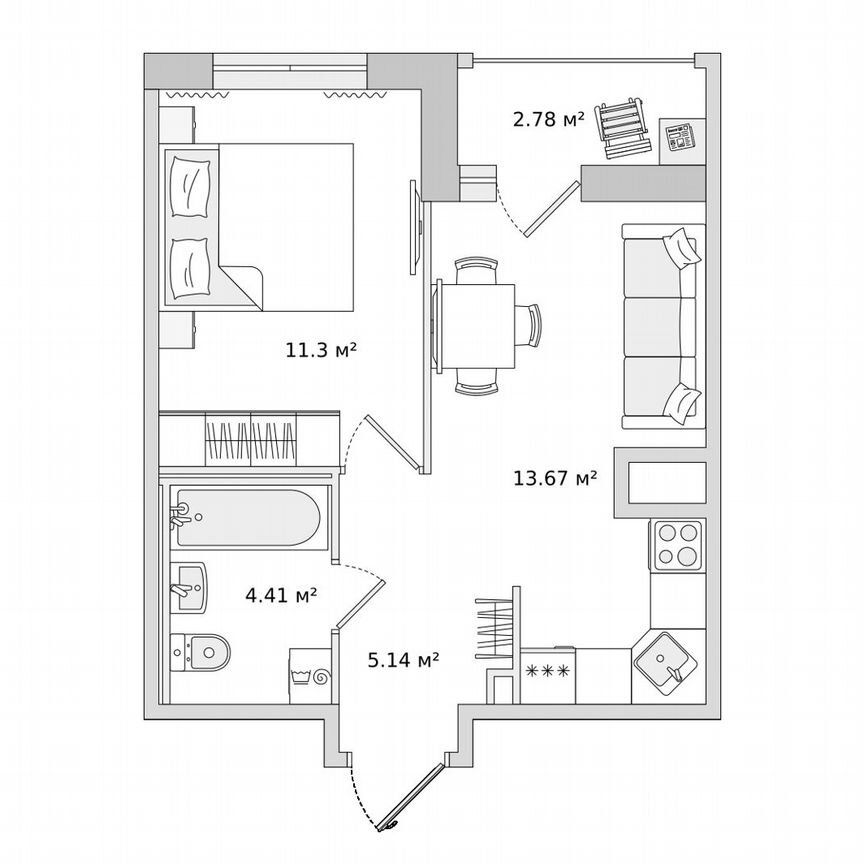 1-к. квартира, 37,2 м², 15/23 эт.