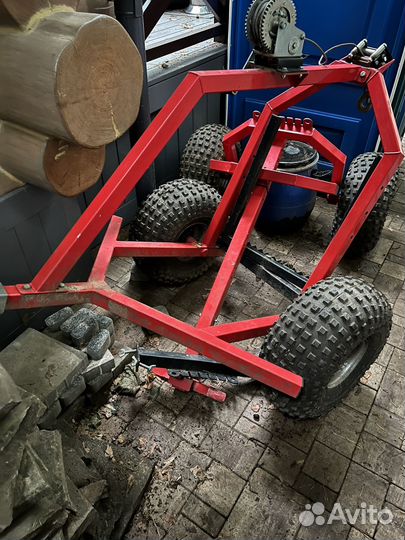Прицеп на квадроцикл для перевозки длинных бревен