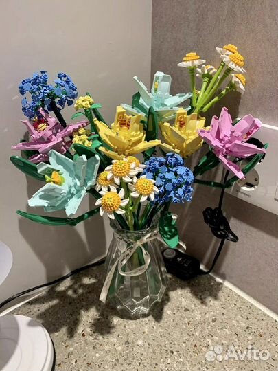 Конструктор Новый аналог Lego Букет цветов