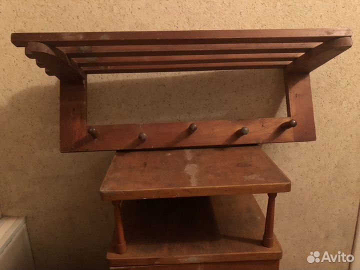 Вешалка настенная деревянная из СССР