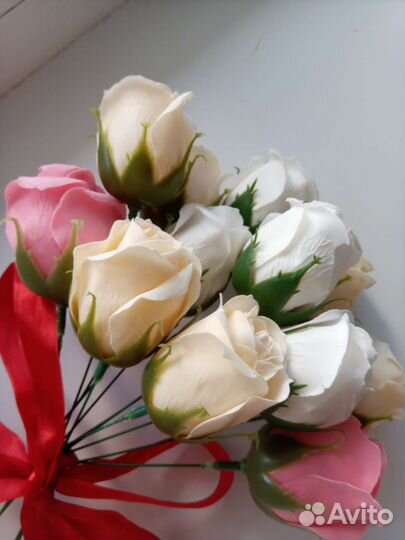 Розы из мыла