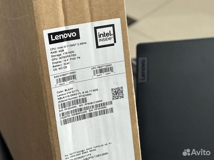 Ноутбук lenovo core i5-1135G7/hdd 1tb/15.6 FHD