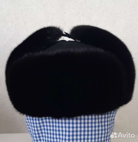 Норковая шапка мужская ушанка