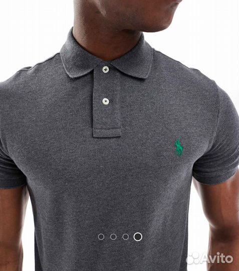 Поло Polo ralph lauren, цвет серый, размер M