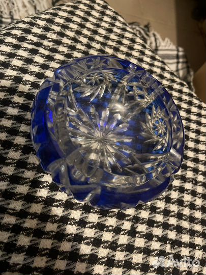 Пепельница цветной хрусталь гдр