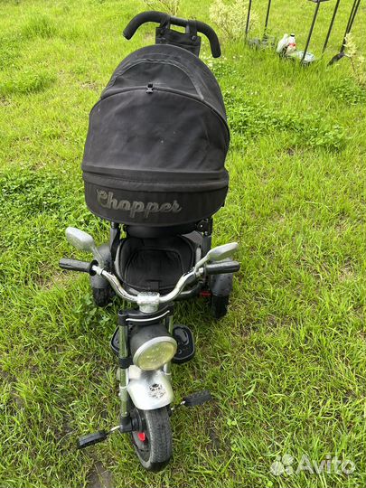 Детский велосипед трехколесный с ручкой chopper