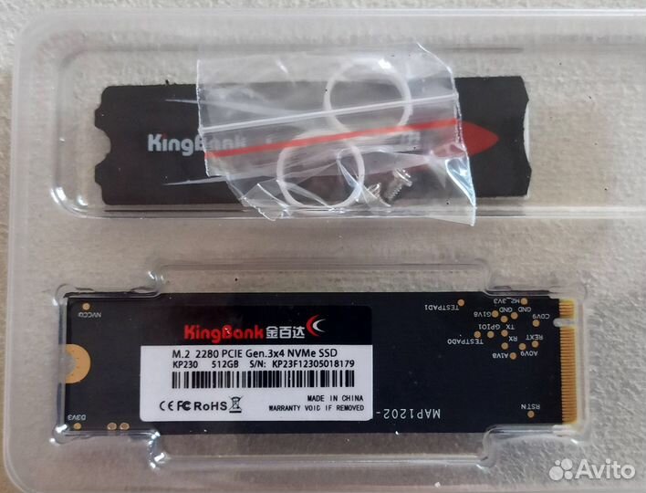 Диск SSD M.2 2280 NVMe 512Gb Kingbank KP230 новый