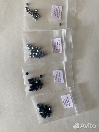 Камни с цапами стразы Сваровски и биконусы