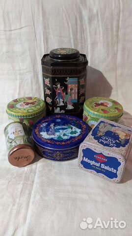 Банки жестяные от чая, печенья и другого