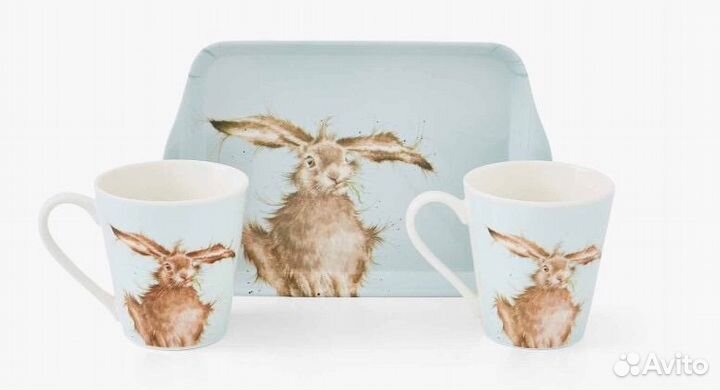 Набор посуды 2 чашки и поднос Royal Worcester