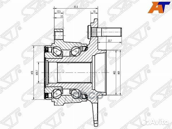 Ступичный узел задн. honda CR-V RE# 4WD ST-4220