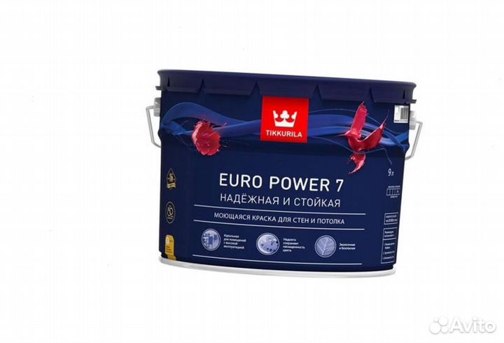 Tikkurila Euro Power 7 База С бесцветная 9л